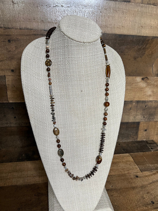 Forward Boutique Chocolate Long Strand Necklace